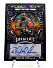 2021 PANINI OBSIDIAN GALAXY AUTOGRAPHS ROLANDO BLACKMAN ELECTRIC ETCH PURPLE /75
