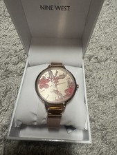 Nine West Women s Floral Dial Quartz Watch Ro...