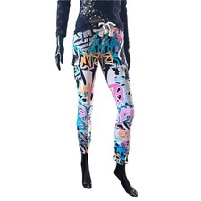 like an angel Graffiti Print Skinny Pull On Cargo Pants  Size 16 Girls