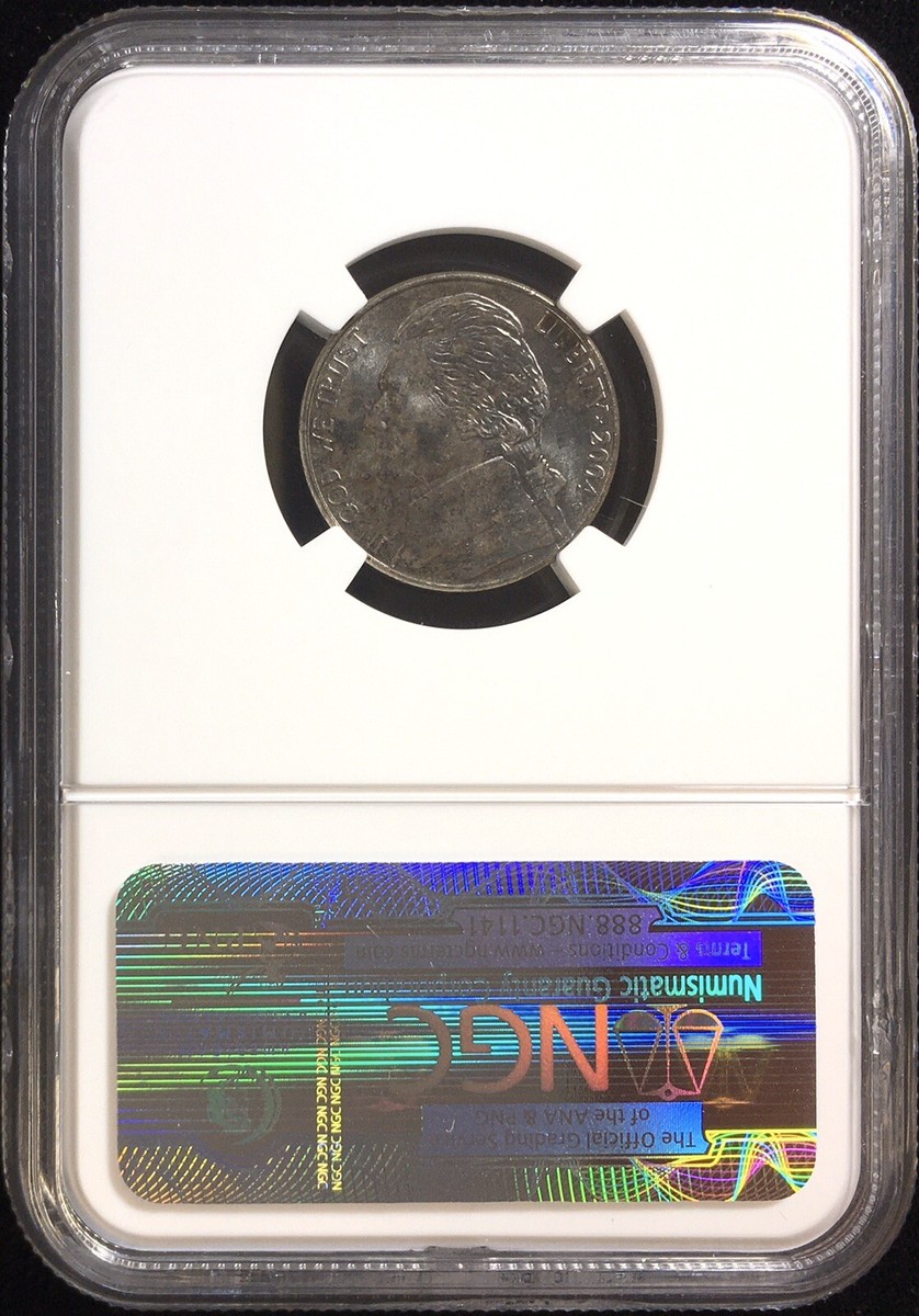 2004-D JEFFERSON NICKEL PEACE MEDAL MS64 MINT ERROR IMPROPERLY