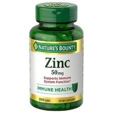 Nature s Bounty Zinc Immune and Antioxidant Support Dietary Supplement 50mg