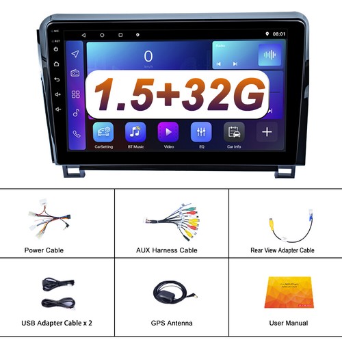 Fit Apple CarPlay Android Auto Car Radio For Toyota Tundra Sequoia GPS WIFI NAVI - Picture 8 of 11