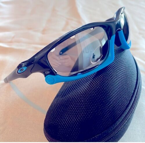 Lunettes de soleil et accessoires de sport pour hommes bleus et noirs Oakley Split Jacket OO9099-13 - Photo 1/12