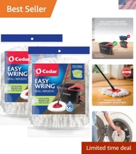 EasyWring Microfiber Mop Head Refill 2-Pack - Ideal for Professional Cleaning