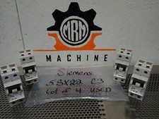 Siemens 5SX22 C3 Circuit Breaker 3A 400V 480V Max 2P Used W/ Warranty Lot of 4