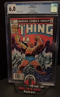 CGC 6.0- The Thing #1 (1983 Marvel Comics) White Pages  *Newsstand*  