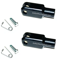 (2) Throttle Rod Clevis Kit Aluminum Gas Brake Pedal Linkage Set Go Kart Racing
