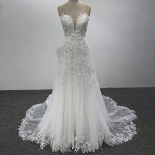 Boho Mermaid Wedding Dresses V Neck Sleeveless Blackless Bridal Gowns Train
