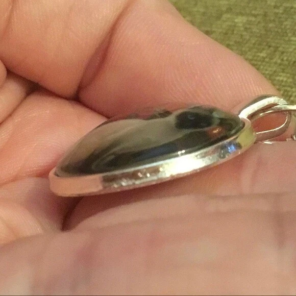 ANIMAL CUERNO DE ALCE MARRÓN Colgante Dije En Plata de Ley 925 Collar 20" Foto 4 de 4