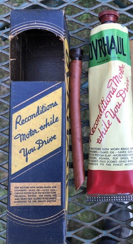 Rare Vintage Ovrhaul Automobile Motor Reconditioner-Unopened Tube W/ Accessories - Picture 2 of 10