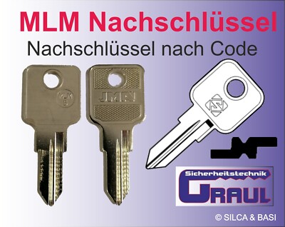 MLM Nachschlüssel,MLM-5,MLM1,Nachbestellung Code 18101-18500 nur nach Foto