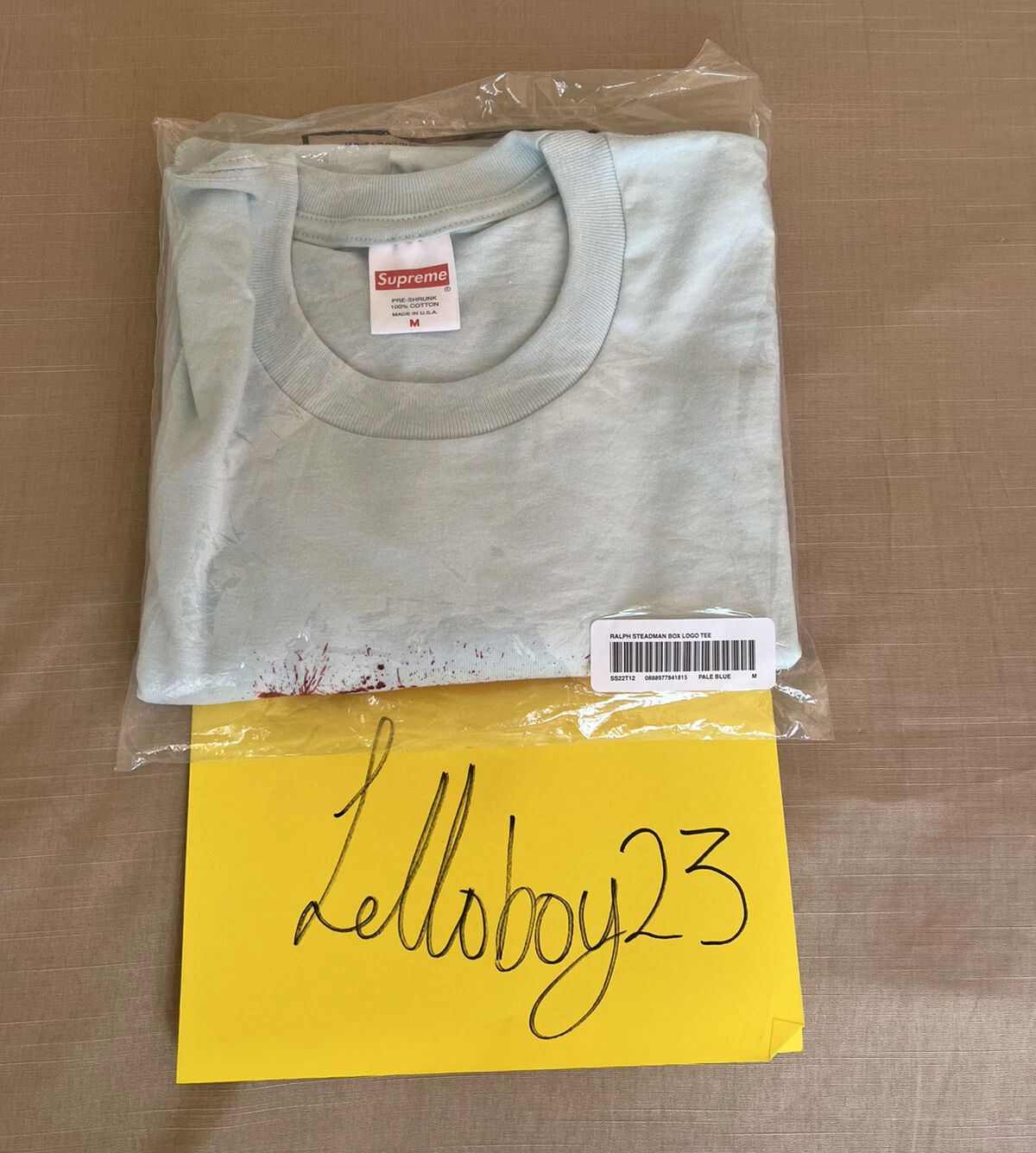 Tee shirt Supreme x Ralph Steadman Box Logo   Bleu pâle   Taille Medium