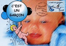 MAXIMAPHILIE / CARTE MAXIMUM PREMIER JOUR / C'EST UN GARCON STRASBOURG 1999