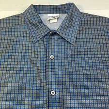 VINTAGE 1990s Y2K STREET CULTURE BUTTON UP SHORT SLEEVE SHIRT XL 100 Polyester