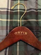 Vintage Orvis Sporting Traditions MCM Hollywood Regency Wood Clothes Coat Hanger