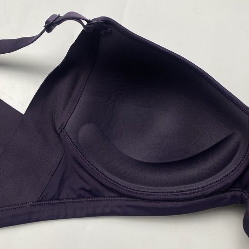 Warner's Purple No Side Effects Underarm Smoothing T-Shirt Bra Wireless Size L - Picture 12 of 14