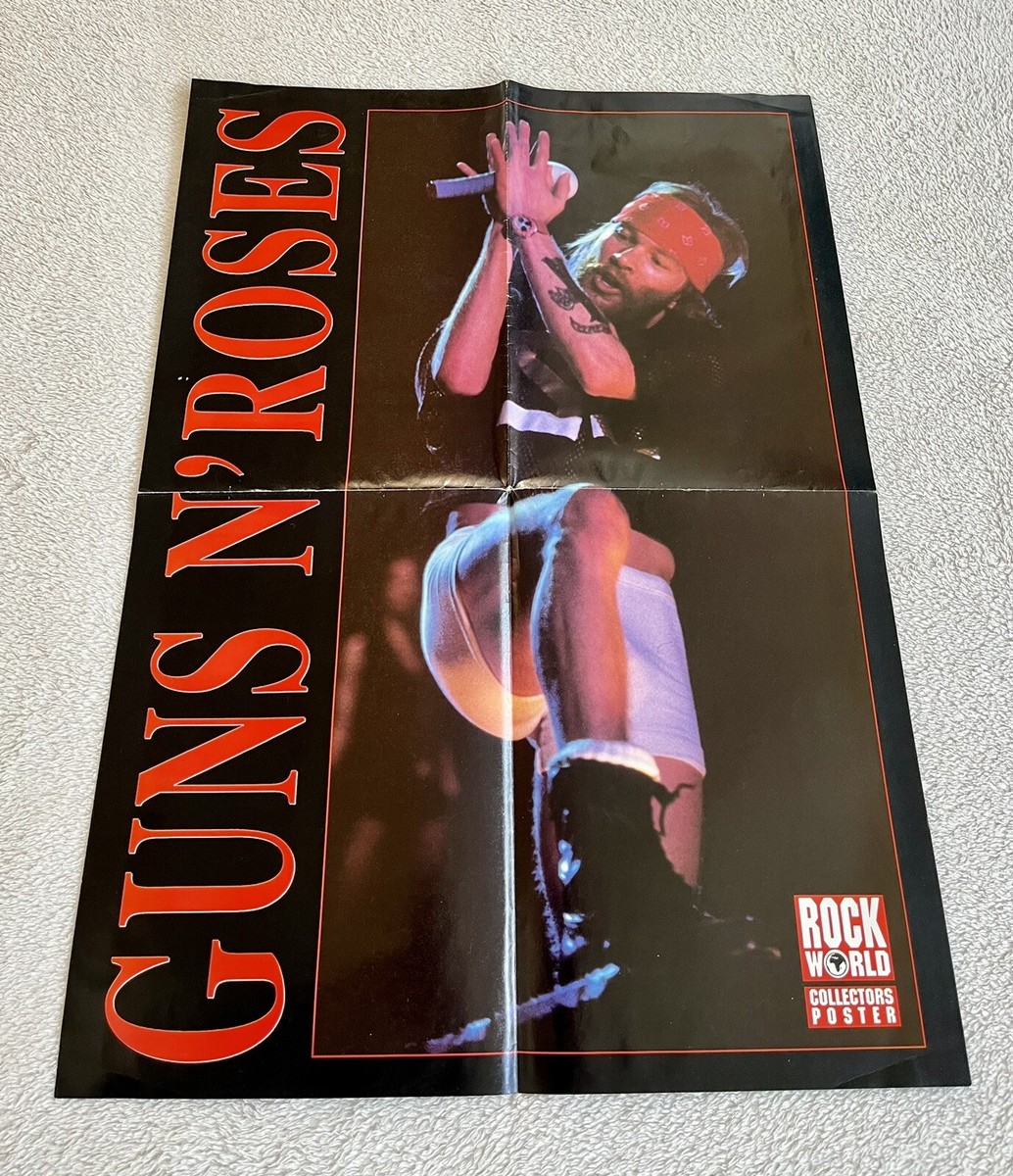 Guns N' Roses Axl Rose 1990s Metal Rock UK Poster Music Magazine