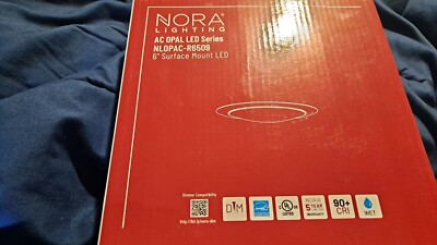 Nora Lighting NLOPAC-R6509 Opal LED 6'' inch White Surface Mount Ceiling LED