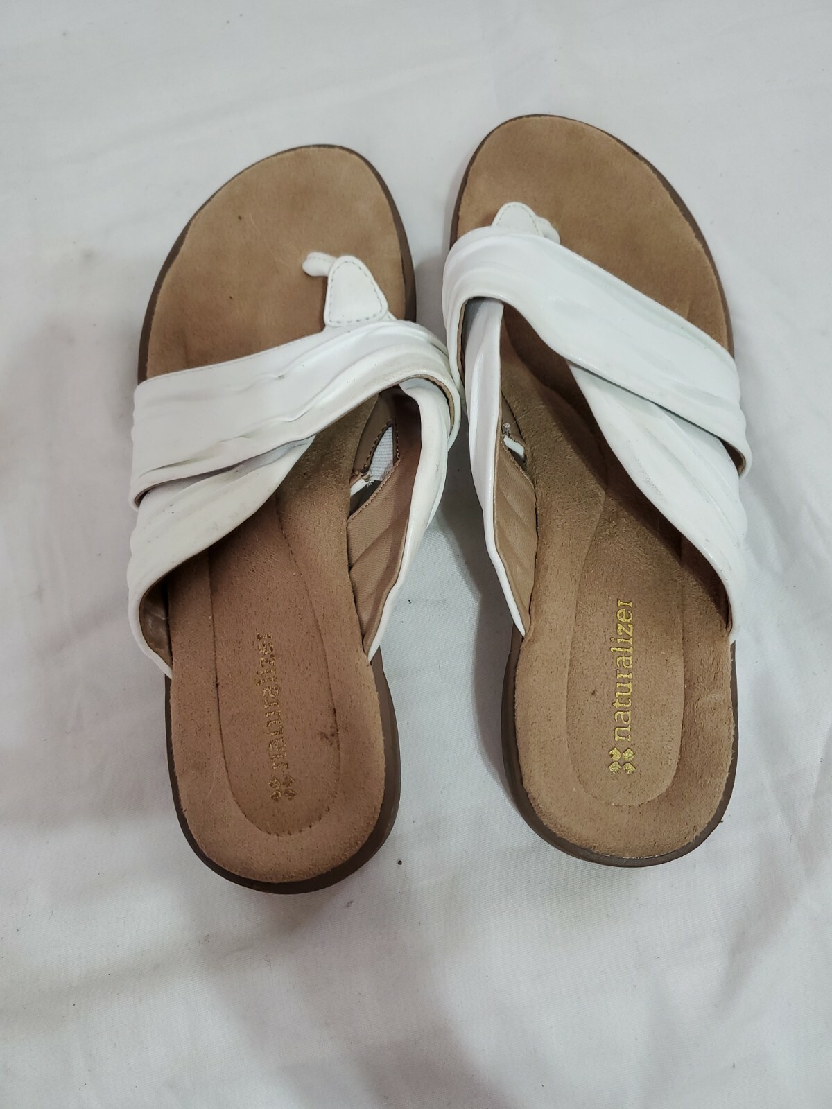 LOTTO Sandalo Naturalizer bianco Biege taglia 8 usato#1487