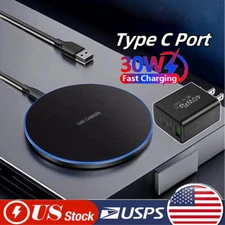 30W Fast Charging Wireless Charger Pad For Google Pixel 9 Pro XL 8 7 Pro 8a 7a