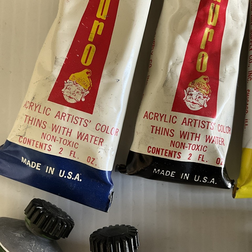 Duro Artist Acrylic Paint Vintage 10 Tubes Nearly Full eBay