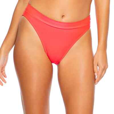 Luli Fama Cosita Buena High Banded Waist Bottom Red L27027 Womens Size Medium