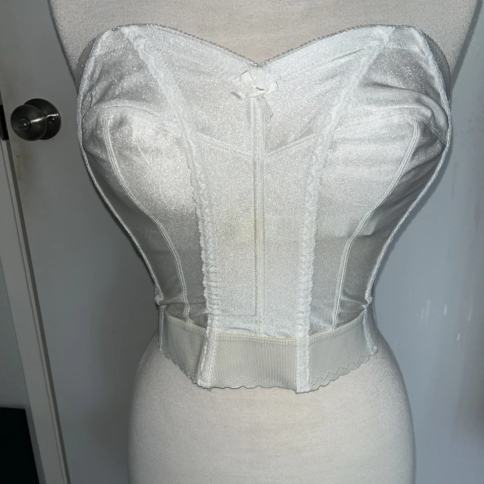 Sujetador Corsé Wynette Vintage Años 60 70 Bombshell Pin Up Lencería Bustier Talla 36DD Foto 2 de 4