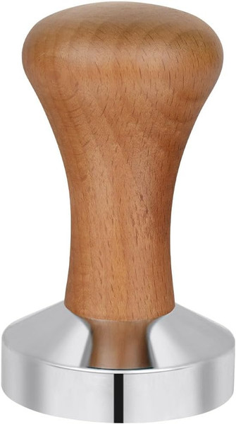 Kaffee Tamper,Tamper 51Mm Mit Holzgriff,Kaffeestempel Edelstahl,Espresso Tamper,-image