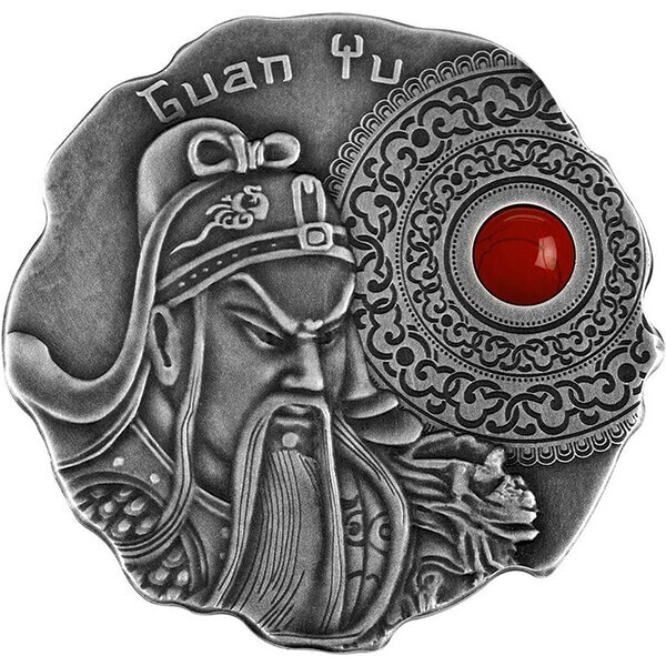 Guan Yu Ancient Commanders 1/2 oz Antique finish Silver Coin CFA Cameroon 2021-image