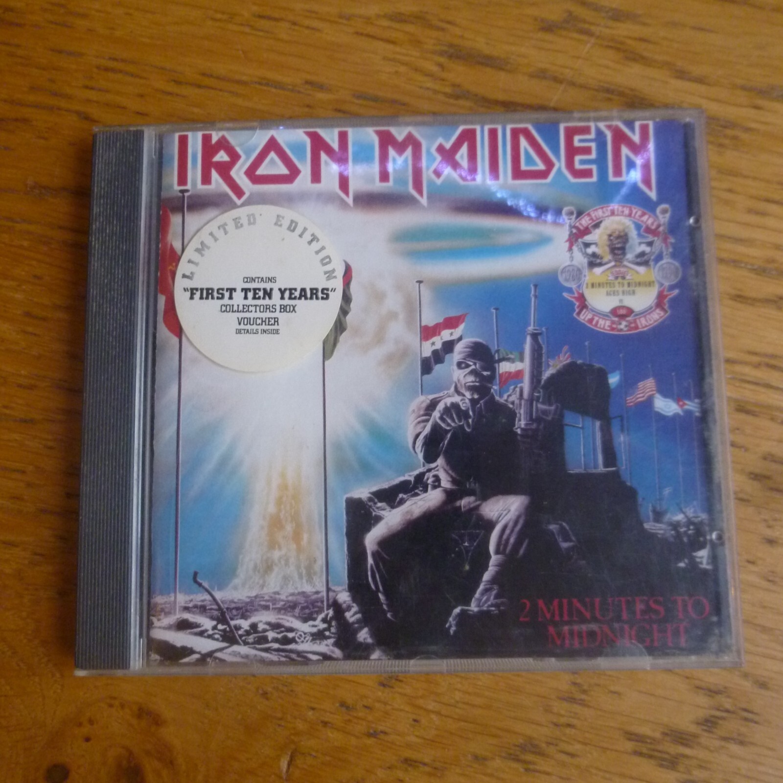 Iron Maiden - 2 Minutes To Midnight CD 1ST PRESS UK 1990 EMI CDIRN6