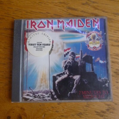 Iron Maiden - 2 Minutes To Midnight CD 1ST PRESS UK 1990 EMI CDIRN6