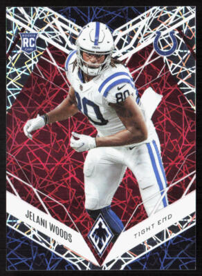 2022 Panini Phoenix Jelani Woods Red Lazer Rookie RC /150 #146 Colts