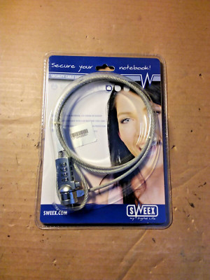 Sweex Laptop Lock Kombination ROBUST Sicherheitskabel Steckplatz Schloss 4-stellig PCNotebook 