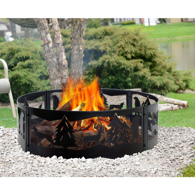 Steel Campfire Ring Outdoor Firepits Backyard Camping Fireplace Horse Fire Pit For Sale Online Ebay