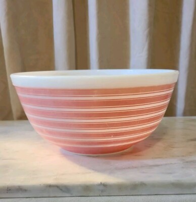希少サイズ　パイレックス　403　ピンク　ストライプ　ミキシングボウル s-l400.jpg