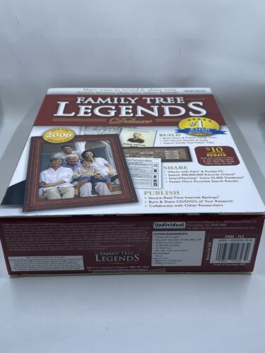 Family Tree Legends Deluxe 5.0 Works On Windows XP,2000,ME,98 Sealed - Picture 5 of 9