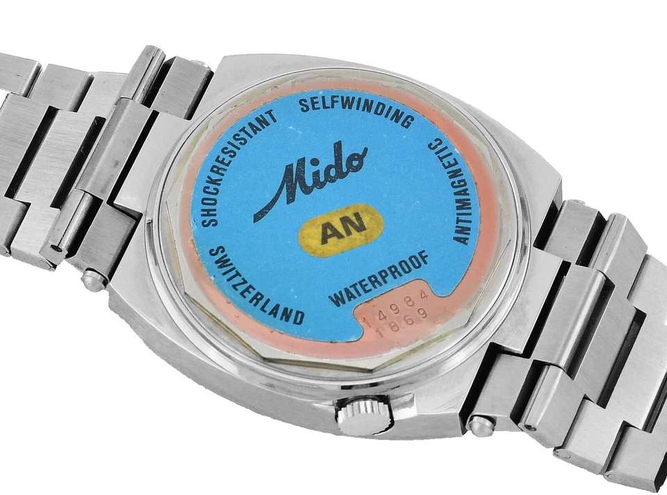 Reloj Pulsera MIDO Vintage Zurdo Multi Estrella Automático Día Fecha Para Hombre S/Acero Como Nuevo Foto 4 de 4