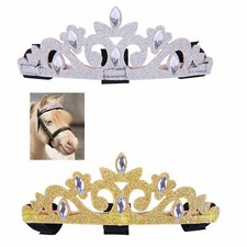 Trensenschmuck Krone mit Glitzer und Strassst...