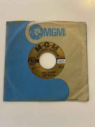 Hank Williams Sr - Just Waitin' / Roly Poly 45 On M-G-M Golden Circle - Picture 2 of 3