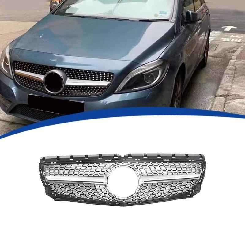 Fit for Mercedes-Benz W246 B-Class 2012-2014 Diamond Car Front Bumper Grille - Image 2 of 4