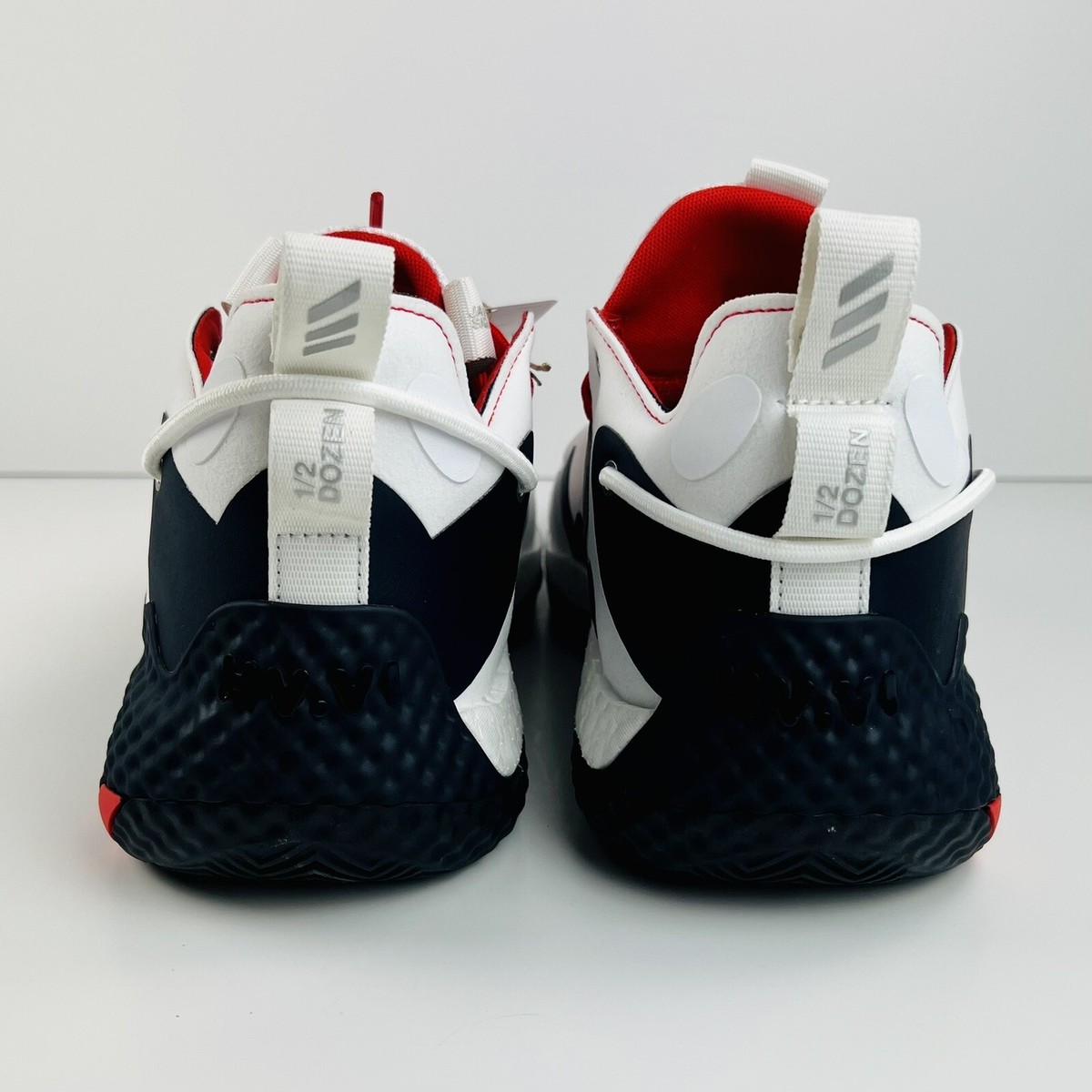 Size 10 - adidas Harden Vol. 6 White Vivid Red Legend Ink  display picture 2