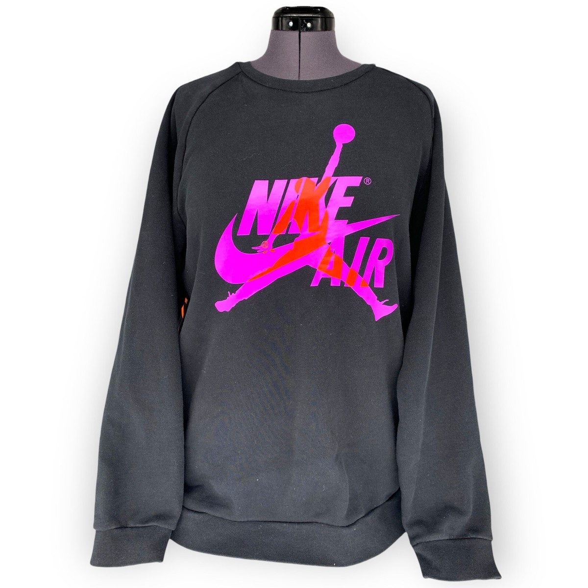 Jordan Jumpman Classics Black Crew Neck Sweatshirt BV6006-011 Men’s Size XL