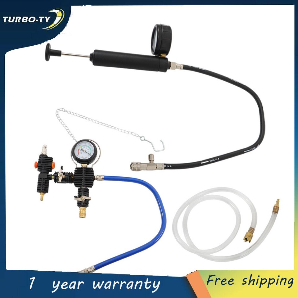 28Pcs Radiator Pressure Tester+Vacuum Cooling System Tool Refill - Foto 12