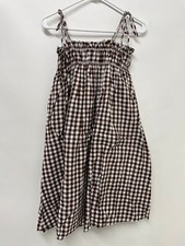 Petal + Pup Womens 2 Burke Ruffle Smocked Brown Gingham Plaid Sun Dress