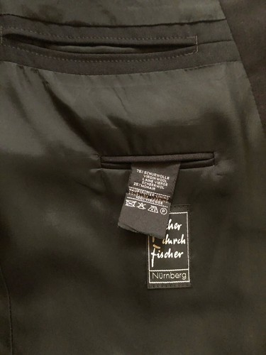 VITALE BARBERIS CANONICO Smoking Sakko Gr.48, Zweireiher schwarz, Mohair & Wolle - Bild 22 von 24