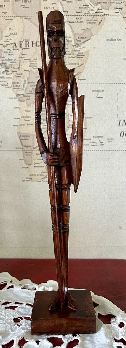 Vintage * Spanish DON QUIXOTE Sculpture Figure Carved Wood, With