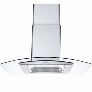 30in Hotte de protection murale 700CFM Verre trempé en acier inoxydable à vent nouveau