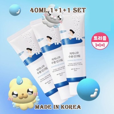 ROUND LAB Birch Juice Moisturizing Sunscreen Sun cream 40ml Triple Set Korea