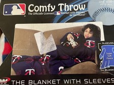 MLB Minnesota Twins MLB Comfy Throw Blanket With Sleeves by Northwest