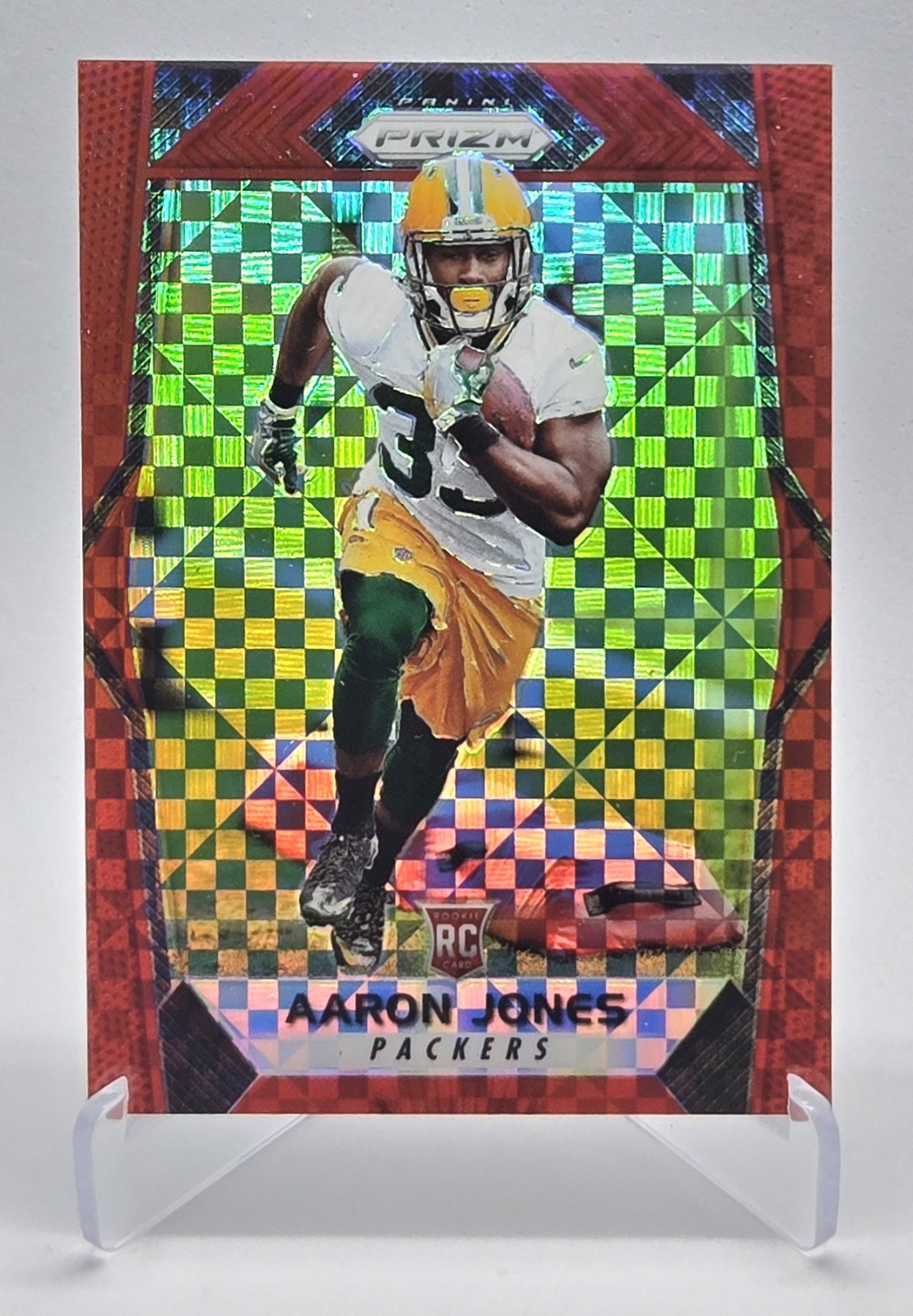 2017 Panini Prizm Aaron Jones Rookie Prizm Red Power /49 (RC)🔥Packers / Vikings